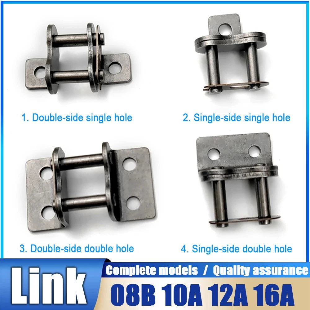08B 10A 12A 16A Carbon steel Roller Chain Joint Drive Chain Link with Bent Ear