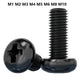 M1–M10 Pozi / Phillips Button Head Machine Screws – Black A2 Stainless Steel (304), Fully ThreadedM1–M10 Pozi / Phillips Button Head Machine Screws – Black A2 Stainless Steel (304), Fully Threaded
