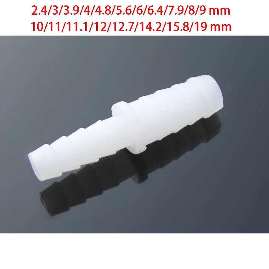 Straight Hose Barb Reducer Connector — Plastic Pipe Fitting 2.4–15.8mm