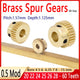 Mod 0.5 Brass Pinion Gear Spur Gears 20-60 Teeth 4-15mm Bore With Screw Hardened