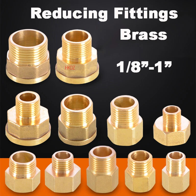 1 8" BSP Brass Reducing Fittings Female To Male Thread Connector Adaptor Coupler
