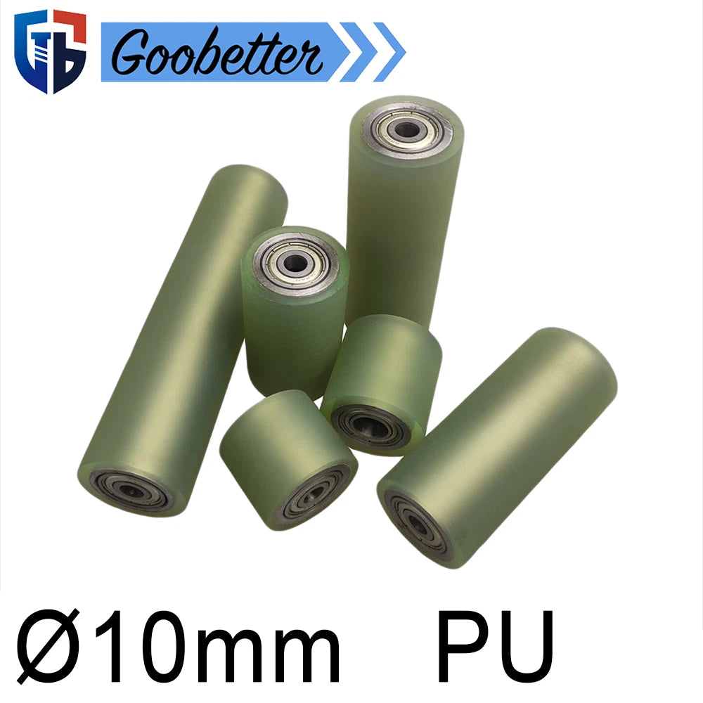 Ø10mm Polyurethane Ball Bearing Rubber Coated Bearings Pulley Guide Wheel Molded