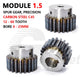 Spur Gear C45 Steel Mod 1.5 with Hub 12-60 Tooth Motor Pinion Hardened Precision