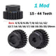 1 Module Spur Gear With Step 15-44 Teeth 45# Steel Pinion Gear Transmission Gear
