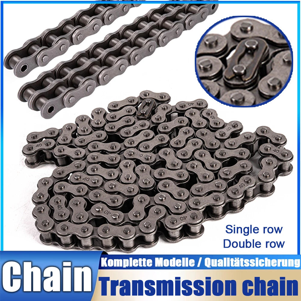 Roller Chain Single Row-Double Row Transmission Chain Manganese Steel 04C 06B