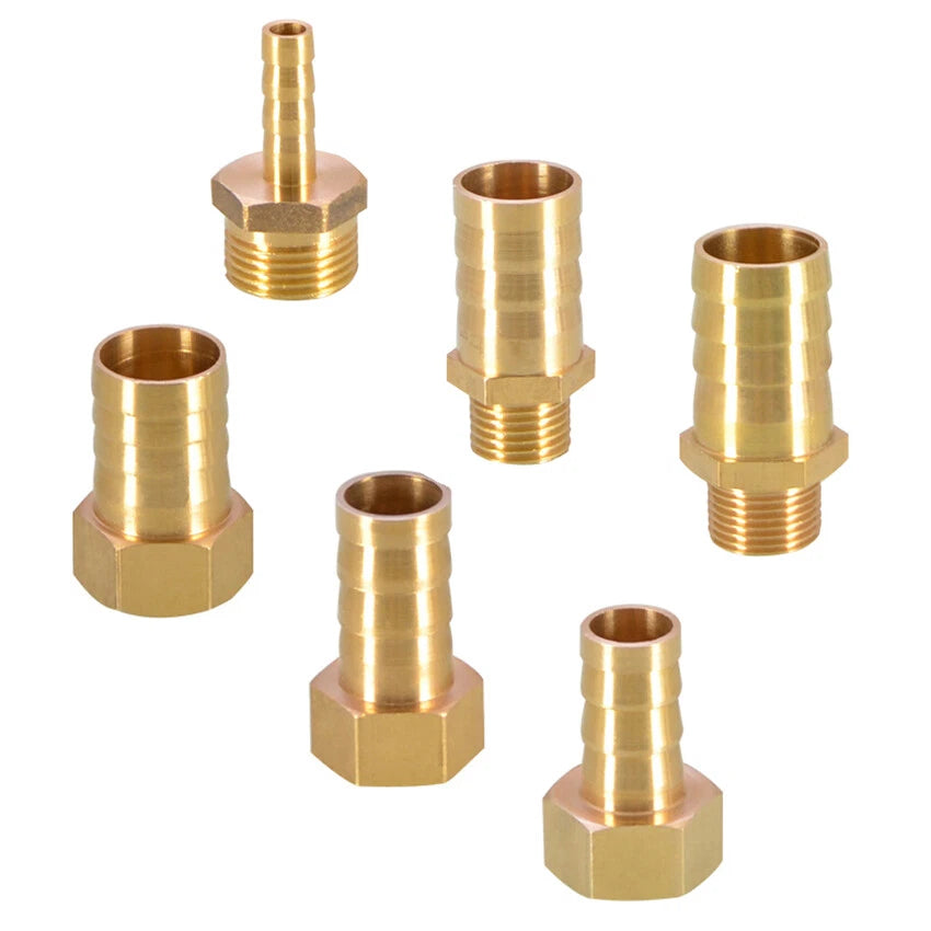 BSP Male & Female Thread Barb Hose Tail Connector — Air Fuel Water