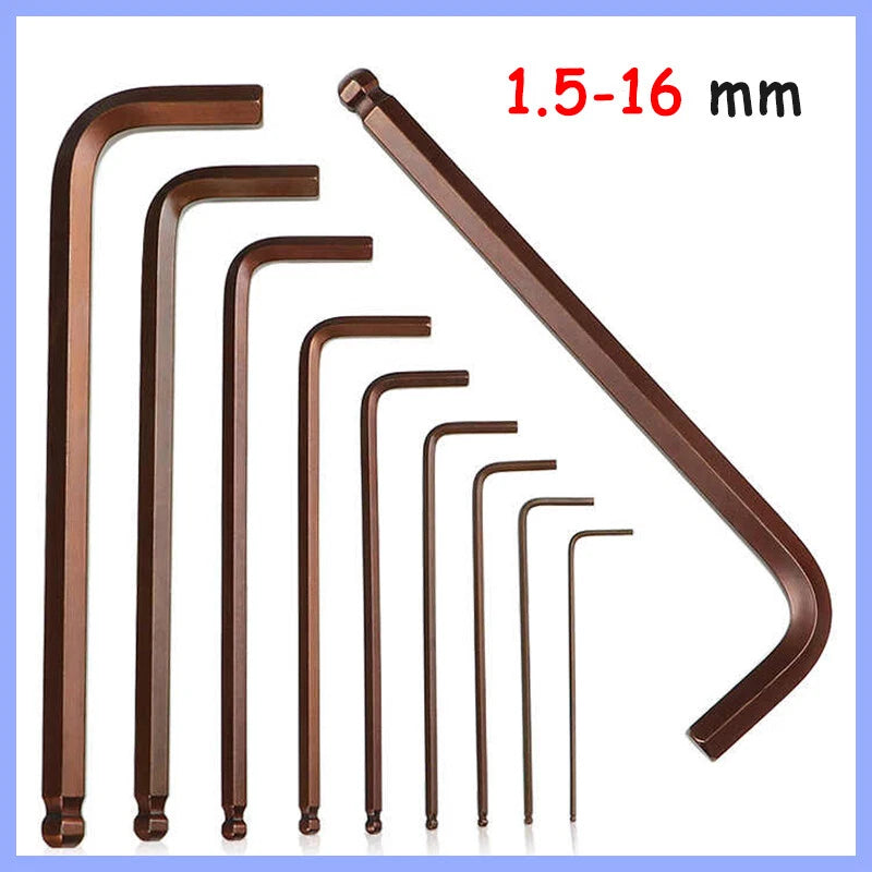 Allen Key Set Torx Twin Pack Metric Ball Star End Hex Folding Wrench Long Handle
