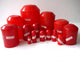 Red Adhesive-Lined Heat Shrink End Caps 2:1 — Wire Sealing, Multiple Sizes