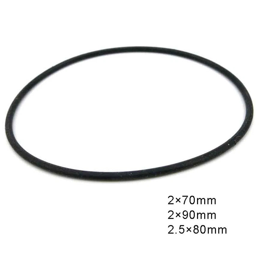 Rubber Round Drive Belts 2mm & 2.5mm Diameter for Pulleys — 70mm, 80mm, 90mm