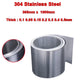 304 Stainless Steel Plate Foil Sheet Thin 0.1 0.05 0.15 0.2 0.3 0.4 0.5mm Thick