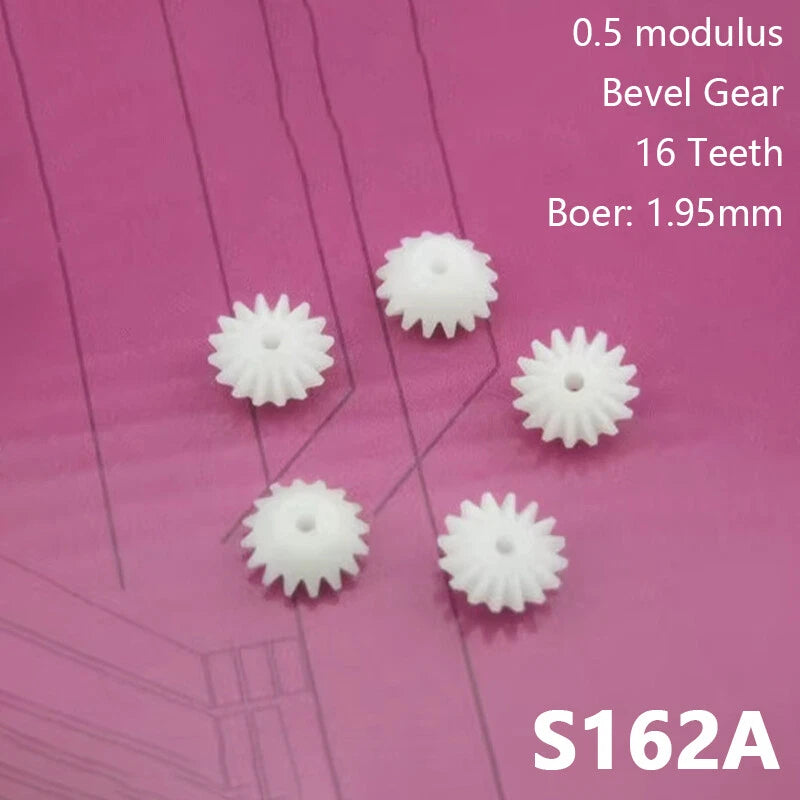 0.5 Module Plastic Bevel Gear Helical Gear Right Angle S162A 16T Tooth Model DIY