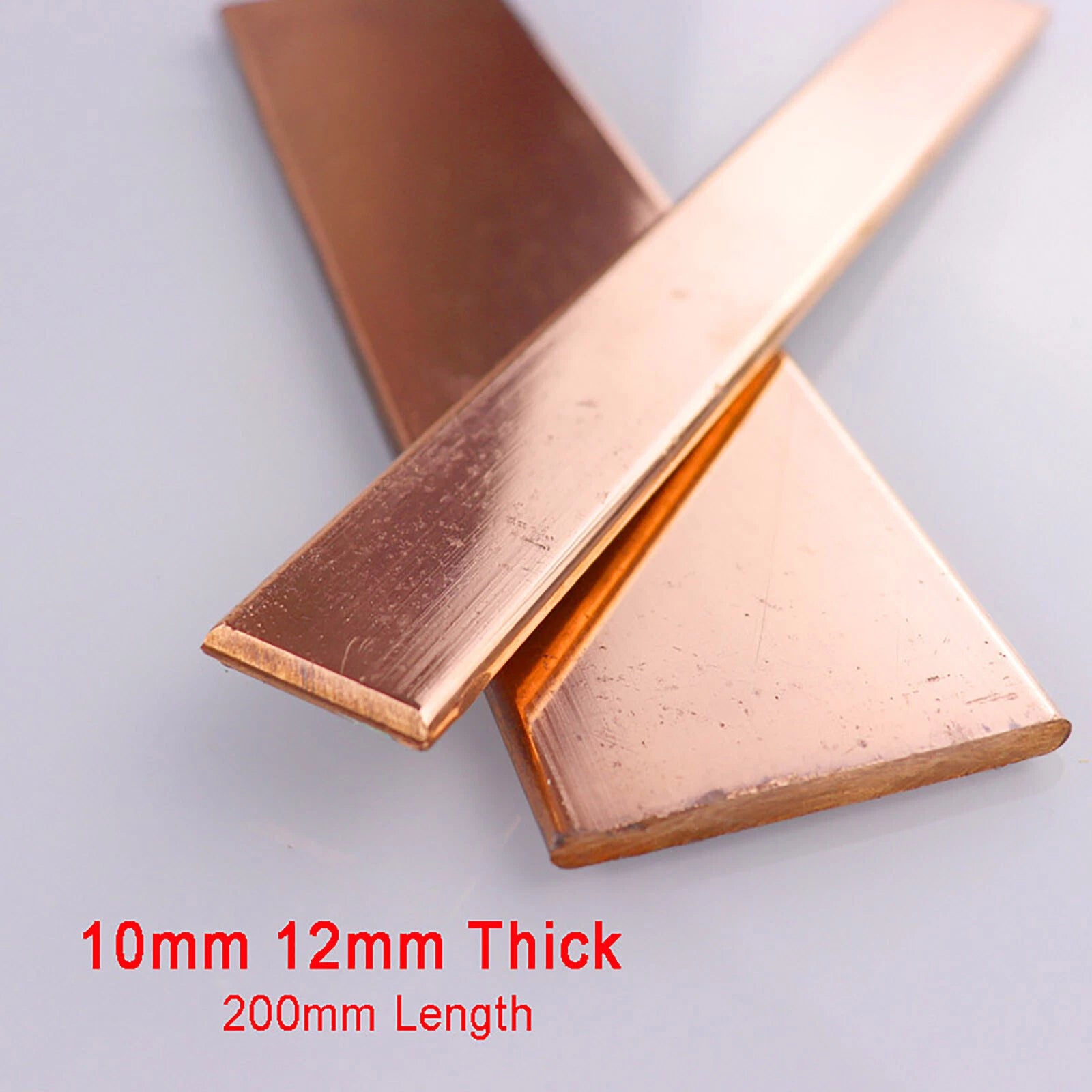 Pure Copper Sheet Plate T2 Copper Strip 10mm/12mm Thick - 9 sizes available