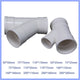PVC 45 Degree Tee Equal Reducer 3-Way Y Piece Supply Pipe Fittings Adapter White