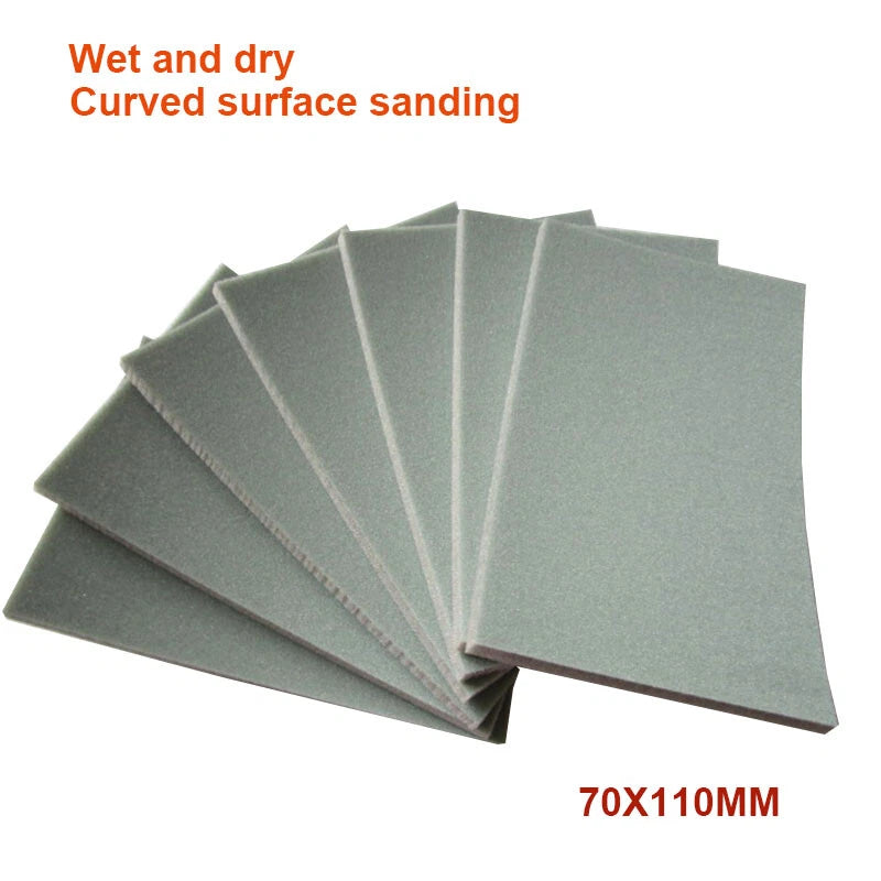 Sanding Block Wet/Dry 70x110mm ultra Fine-Coarse Grit Sandpaper Sponge Pads
