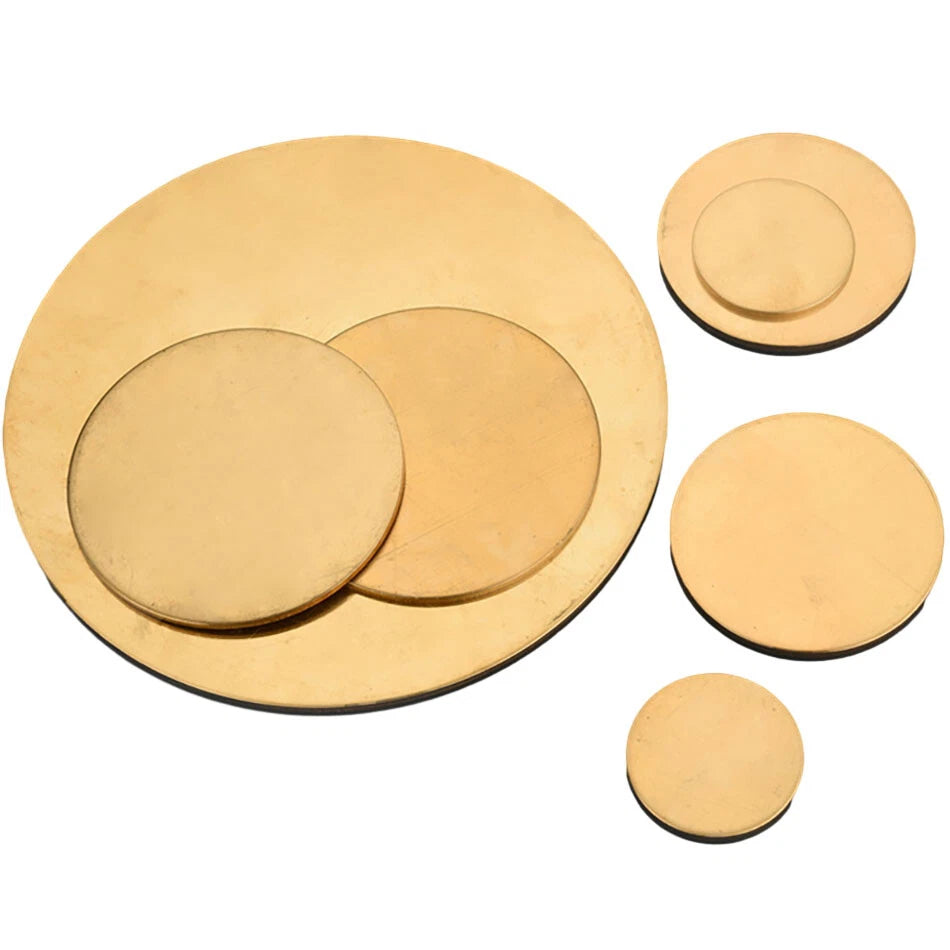0.5mm to 3mm Thick H62 Brass Discs Round Plate Round Brass Sheets Ø20mm - 200mm