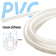 CLEAR FLEXIBLE FOODGRADE PVC HOSE PIPE TUBE - AIR-WATER-AQUARIUM-POND