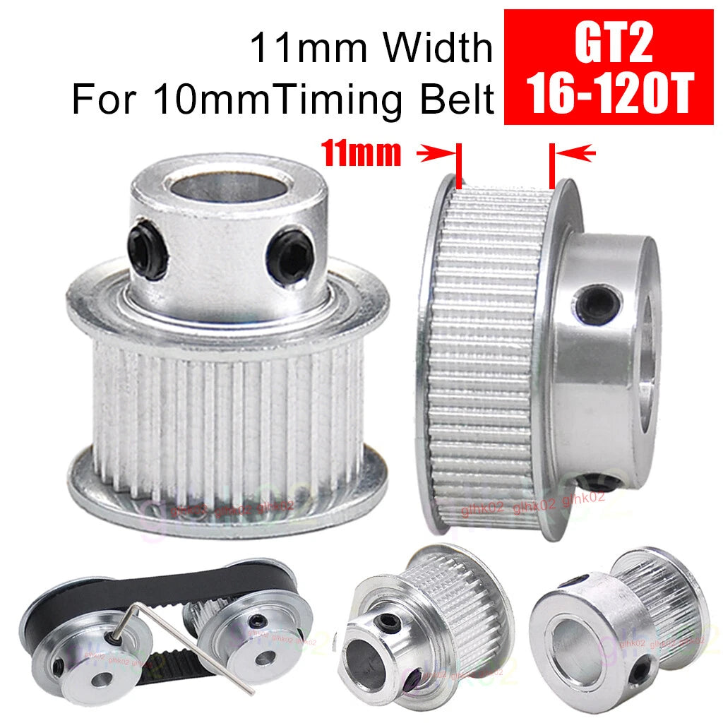 GT2 10mm Timing Belt Pulleys 16-120 Teeth 4-25mm Bore Synchronous Wheel Printer