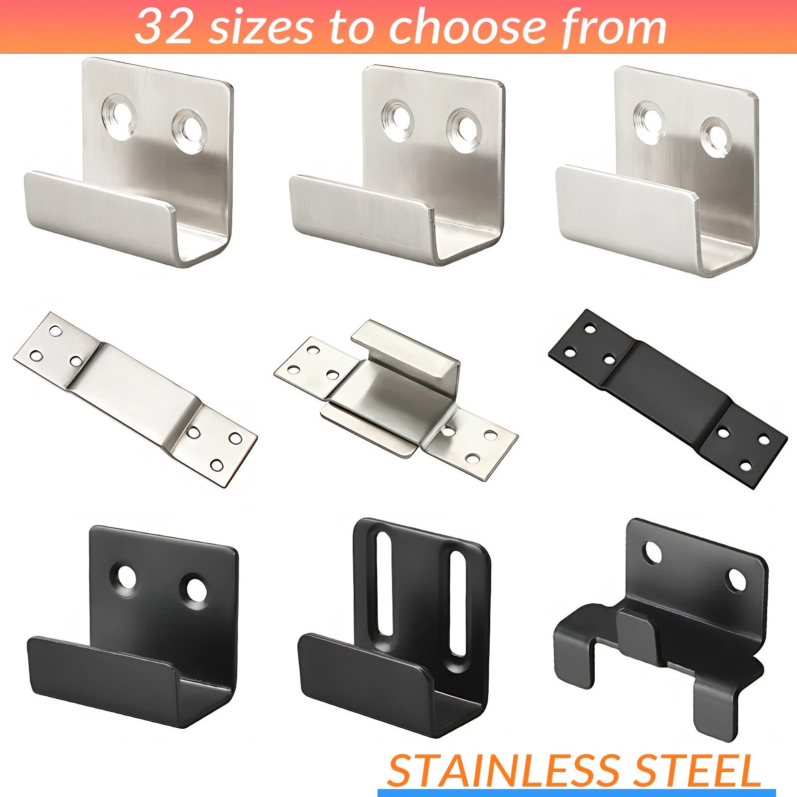 U Shaped Brackets Flat Hooks Stainless Hooks Ceramic Tile Display Bracket