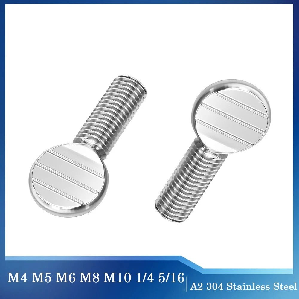 M4–M10 & 1/4" - 5/16" Spade - Head Thumb Screws – A2 304 Stainless Steel, Tool - less Hand Grip - HomeDIYer