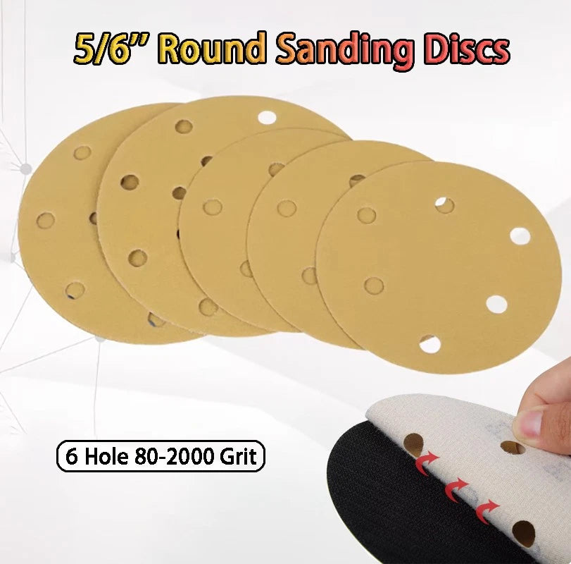 150mm 6" Sanding Discs Wet & Dry Orbital Sandpaper Pads Hook Loop 60- 10000 Grit