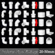 PVC Pipe Fittings White Connector Metric For Aquarium Fish Tank Various Parts