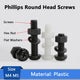 M4 M5 Nylon Phillips Pan Head Machine Screws with Hex Nuts and Flat Washers – White & Black