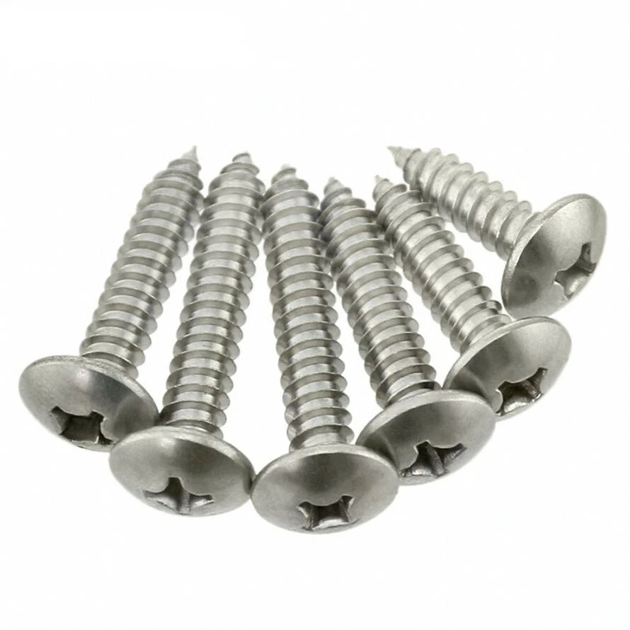M3 M4 M5 M6 Truss Head Self Tapping Screws – 304 Stainless Steel, Natural Finish