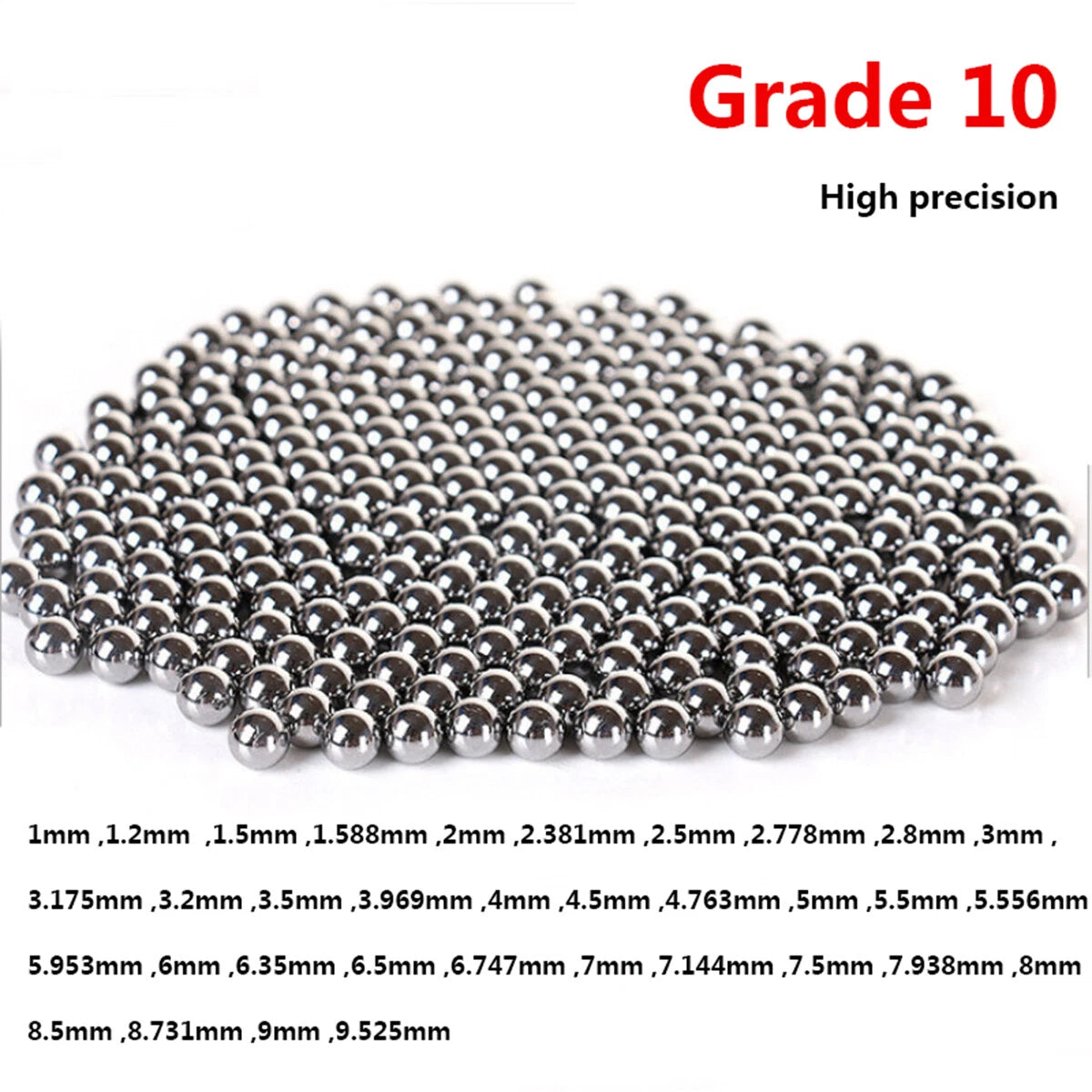 1mm - 10mm High Precision Chrome Steel Ball Bearings Grade 10 Bike Replace Parts