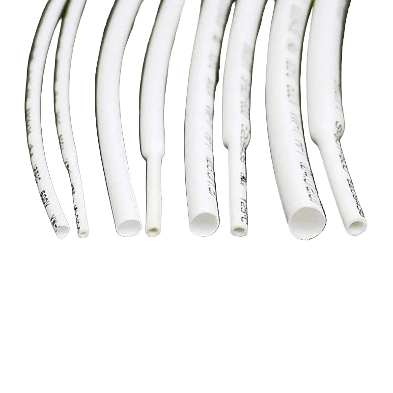 White Heat Shrink Tubing — 2:1 / 3:1 / 4:1 Ratio, φ1mm–φ50mm, Wire & Cable Insulation