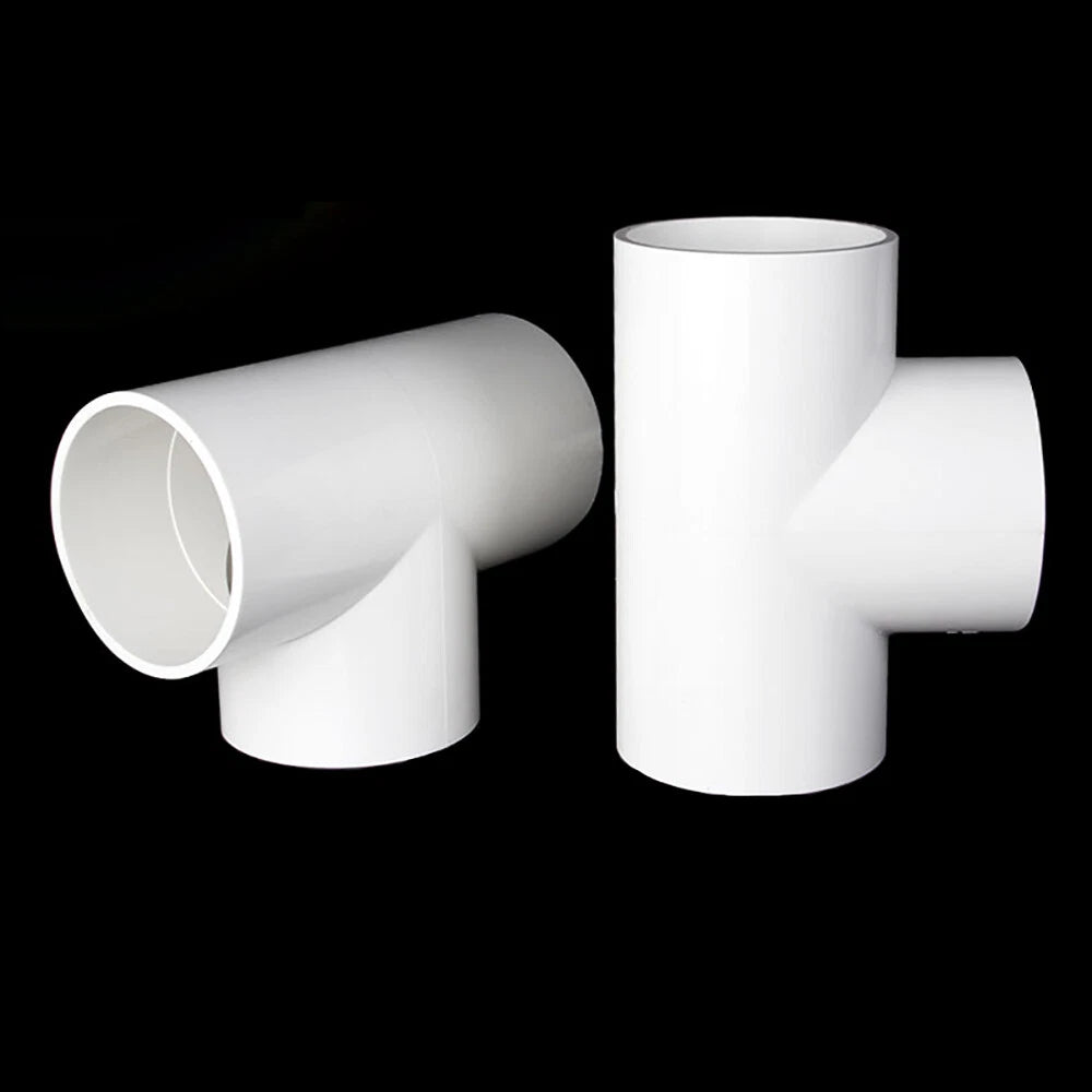 PVC Pipe Fitting Tee Socket ID 16-160mm T Piece Connector Adhesive Pipe Fittings