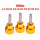 Knurled Thumb Screws – 1/4-20 3/8-16 M5 M6 M8 M10 | Aluminum + Stainless Steel Golden