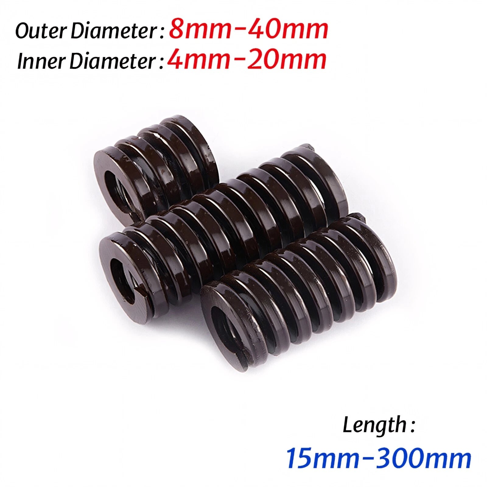 Extremely Heavy Duty Compression Die Spring, Outer Dia 8-40mm Length 15-300mm