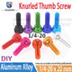 1/4-20 x 20mm Knurled Thumb Screws – Anodized Aluminum, 10 Colors