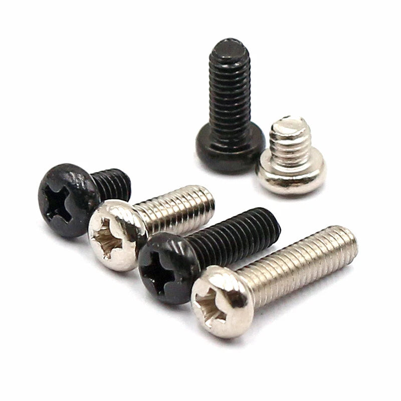 M2 M3 M4 Phillips Pan Head Machine Screws – Carbon Steel, Metric Bolts (Grade 5)