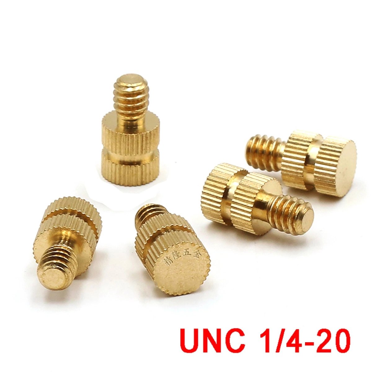 1/4" - 20 BSW Brass Knurled Threaded Inserts / Thumb Bolts – for Injection Molding & Photography Equipment - HomeDIYer
