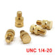 1/4"-20 BSW Brass Knurled Threaded Inserts / Thumb Bolts – for Injection Molding & Photography Equipment