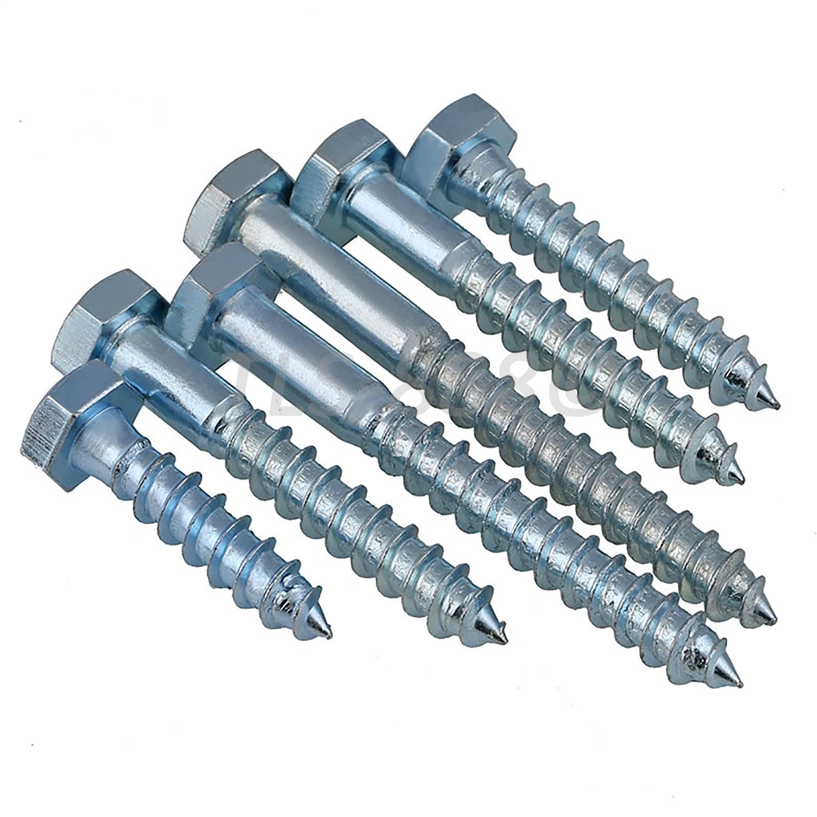 Zinc Plated Steel Hex Head Lag Wood Self Tapping Screws Coach Bolt M6 M8 M10 M12