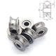 U Grooved Steel Guide Pulley Roller Wheels U624ZZ 4x13x7mm Ball Bearings