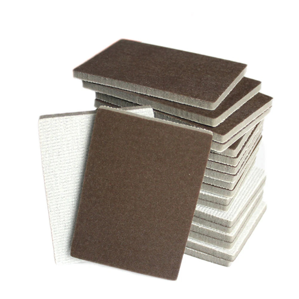 Red Foam Sponge Sanding Block Hook & Loop Sandpaper Abrasive Wet & Dry 70x100mm