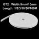 GT2 Open Timing Belt — PU Polyurethane, 2mm Pitch, 9mm & 10mm Wide, Cut to Length
