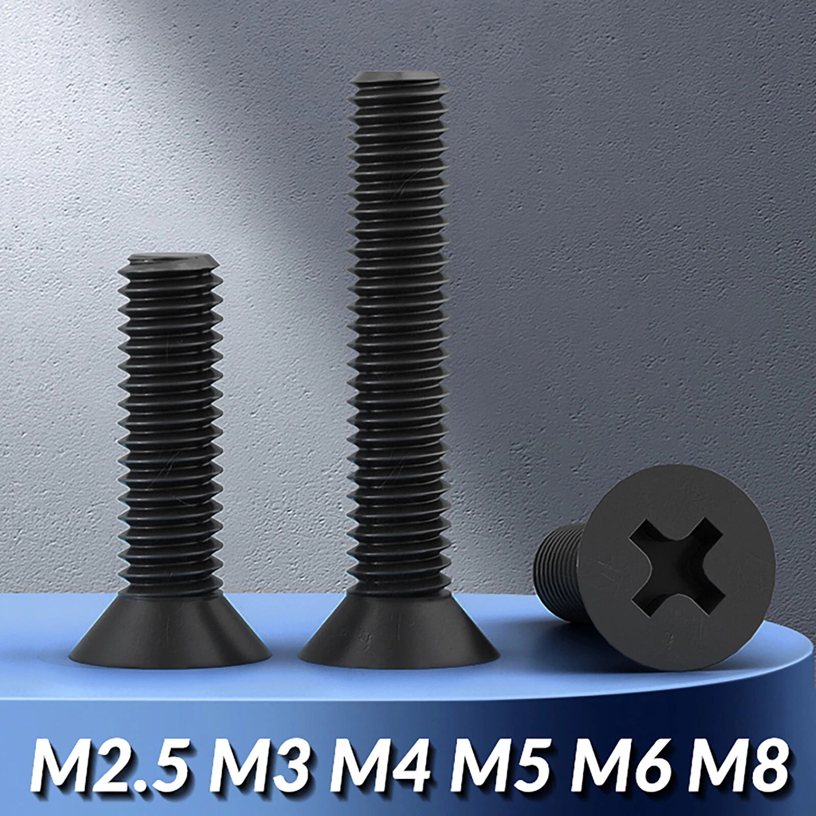 Nylon Phillips Countersunk Screws – M2.5 to M8, Non‑Conductive & Corrosion‑Free (PA66)