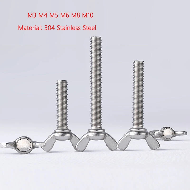 Butterfly Wing Screws Thumb Screws Wing Bolts M3 M4 M5 M8 M10*(6-55mm) 304SS