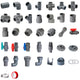 Grey PVC 50mm ID Pressure Pipe Fittings Metric Solvent Weld Various Parts