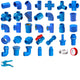 Blue PVC 25mm ID Pressure Pipe Fittings Metric Solvent Weld Various Parts