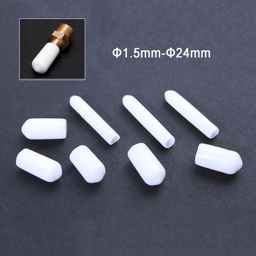 Vinyl Rubber Thread Cover Caps – End Caps for Rods & Screws, Φ1.5mm to Φ24mm (White)