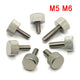 M5 M6 Cylinder Head Knurled Thumb Screws Stainless Steel Hand Grip Knob Bolts