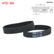 HTD 3M Timing Belt – 3mm Pitch Closed Loop Rubber Drive Belt, Width 10mm & 15mm, 171mm–531mm