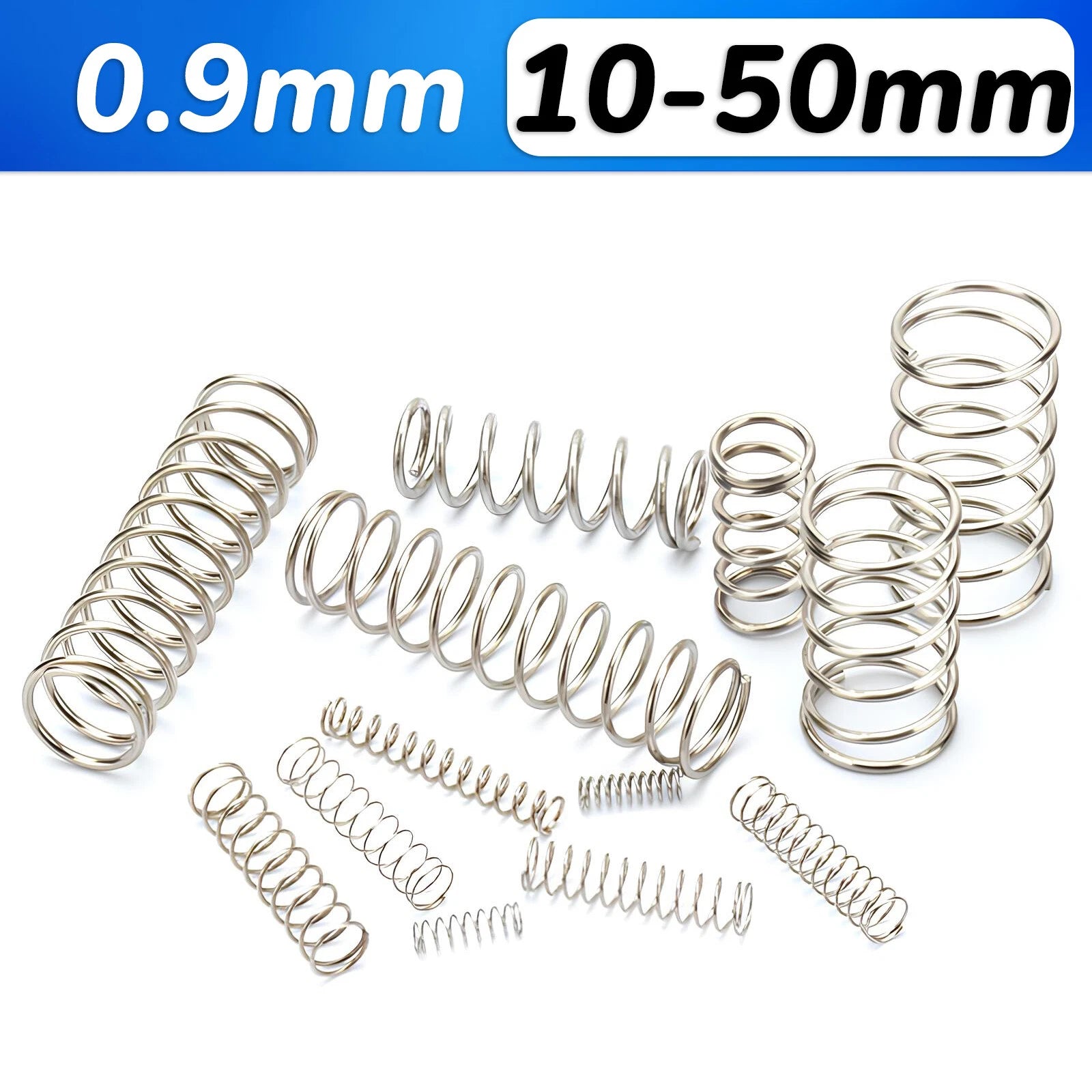 0.9mm Wire Compression Spring 5-16mm Diameter & 10-50mm Length Pressure Small