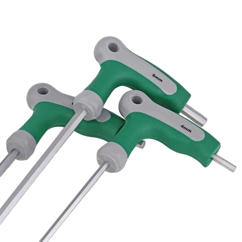 METRIC HARDEN BALL POINT END LONG REACH T HANDLE ALLEN WRENCH HEX KEY 2MM-10MM