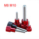 M8 M10 Steps Knurled Thumb Screws, Aluminium Handle + Stainless Steel Thread Rod